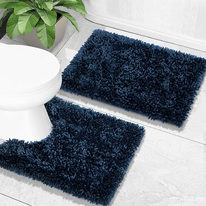 Yimobra Toilet Rugs U Shaped Washable, Extra Thick Soft Absorbent Chenille - Image 7