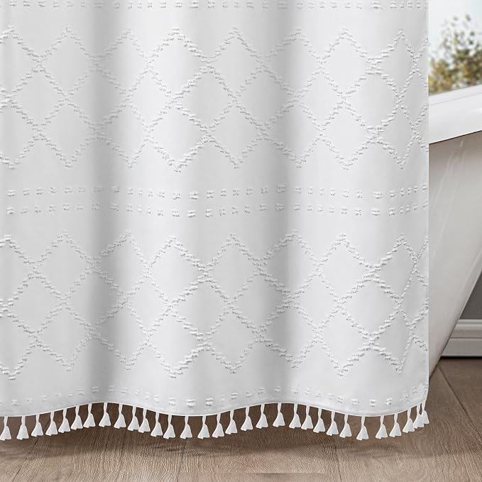 ROSERY No Hook Shower Curtain - Image 2