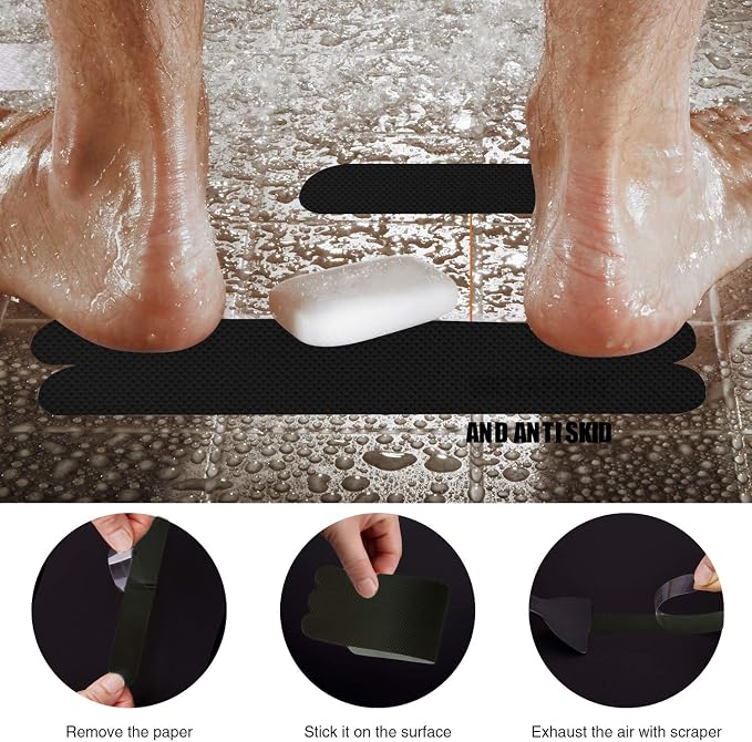 Non-Slip Bathtub Stickers 24 PCS Safety Bathroom Tubs Showers Treads Adhesive - Image 4