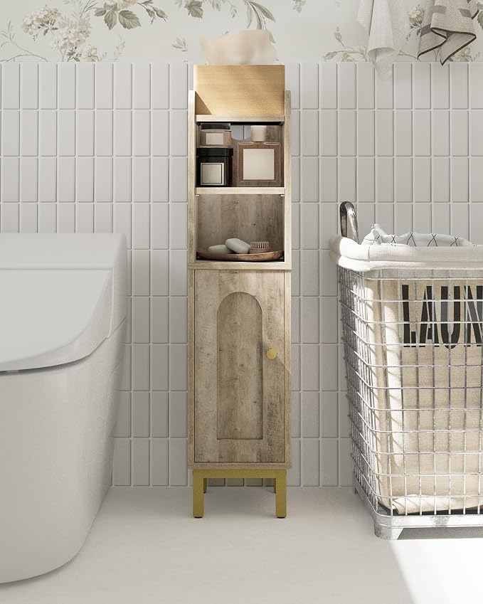 Bathroom Storage Cabinet, Small Corner Floor Cabinet - Image 3