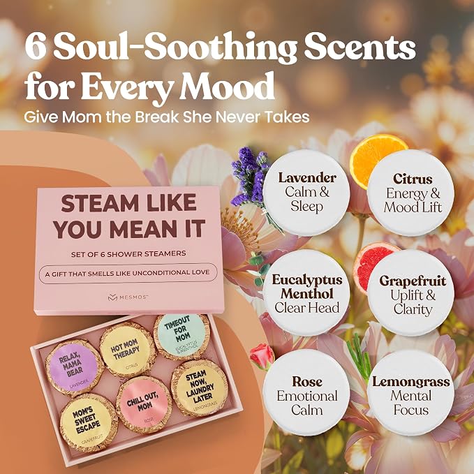 MESMOS 6 Assorted Shower Steamers Aromatherapy, Christmas Gifts - Image 2