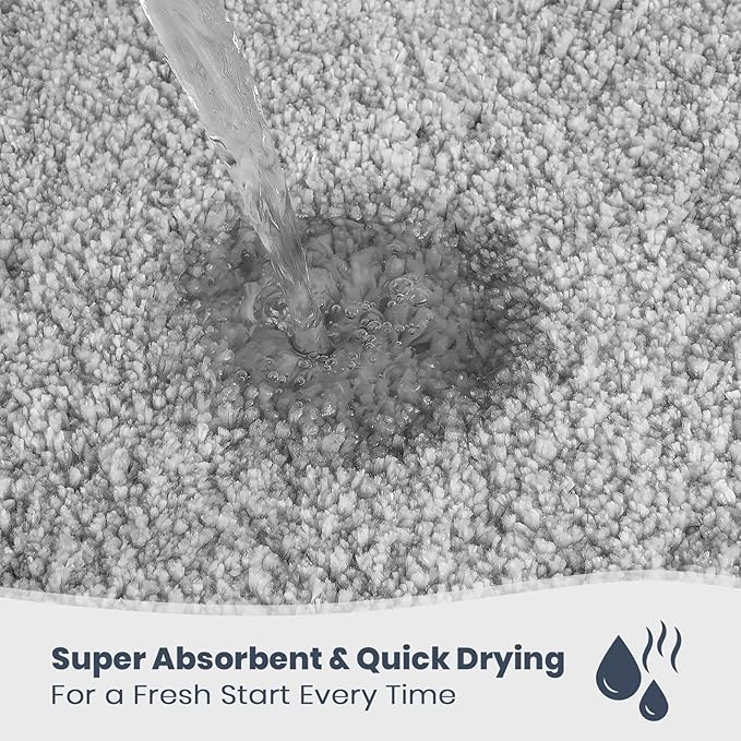 PURRUGS Bathroom Rug Non-Slip Machine Washable 30" x 60", Super Absorbent and - Image 2