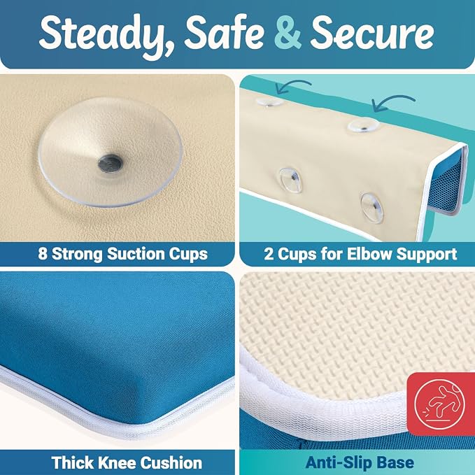Simply Parents Comfortable Baby Bath Kneeler and Elbow Rest Pad Set - Image 6