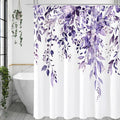 Gibelle Extra Long Shower Curtain 72 x 84, Watercolor Plant Eucalyptus Leaves by Gibelle
