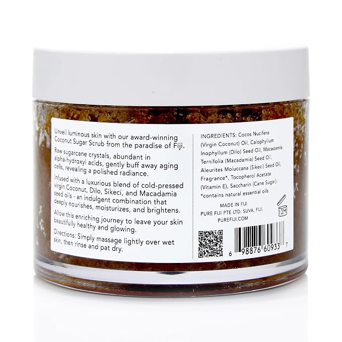 Pure Fiji Coconut Sugar Body Scrub, Frangipani - Image 2