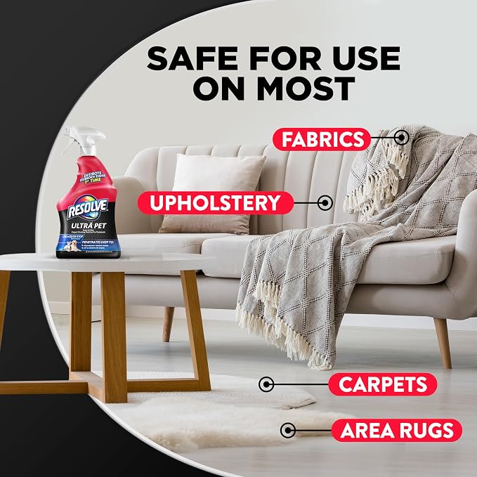 Resolve Ultra Pet Odor and Stain Remover Spray – Carpet Cleaner - Image 4