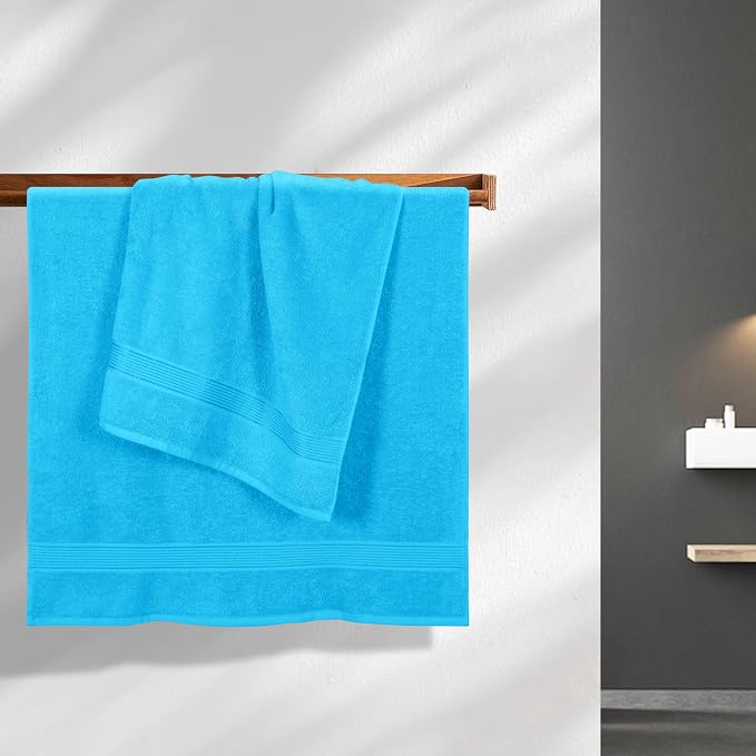 Elvana Home Cotton 2 Pack Oversized Bath Towel Set 28x55 inches, Large Bath - Image 3