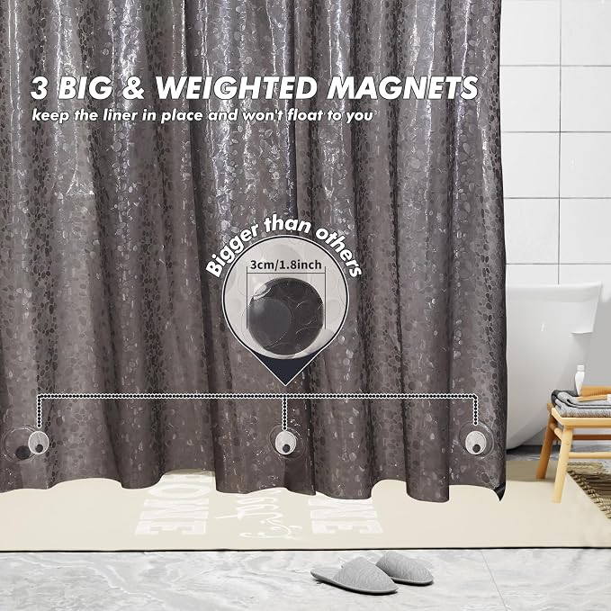 Waterproof Shower Curtain Liner EVA 8G - Image 5