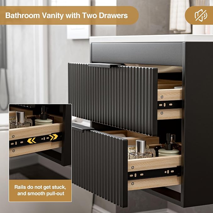 24 Inches Modern MDF Bathroom Vanity - Image 6