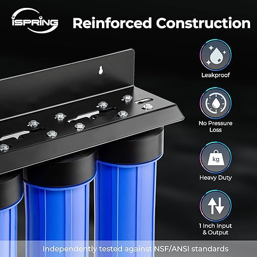 iSpring Iron, Hydrogen Sulfide, Manganese Whole House Water Filter System - Image 2
