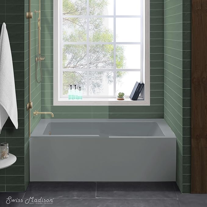 Voltaire 60" x 32" Left-Hand Drain Alcove Bathtub - Image 5