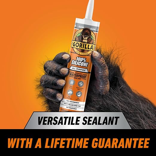 Gorilla Waterproof Caulk & Seal Silicone Sealant, 10oz Cartridge - Image 2