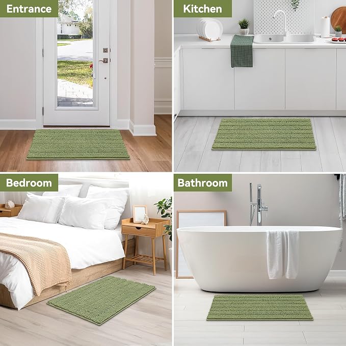Bcoimo 36"×24" Chenille Bath Mat – Non-Slip - Image 7