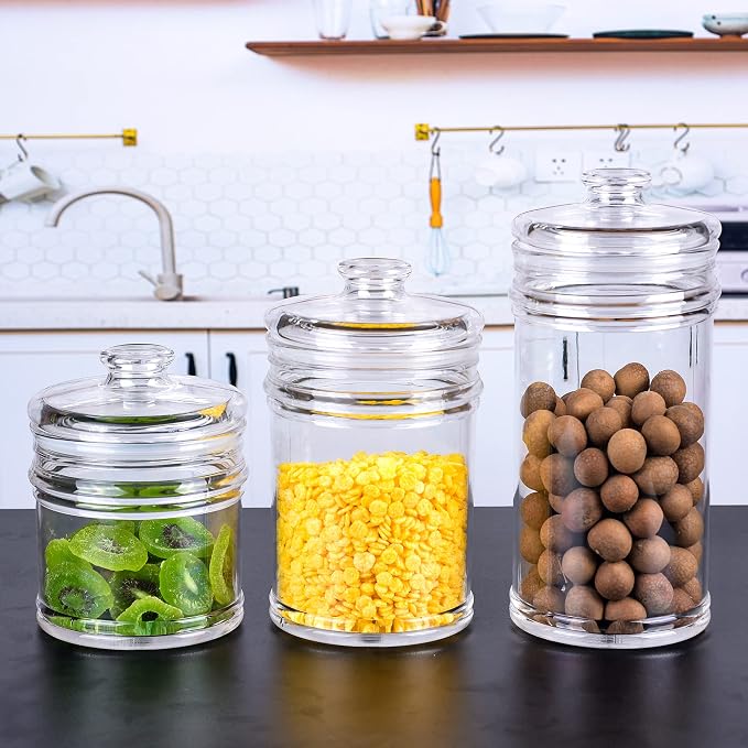 50oz Reinforced Medium Acrylic Storage Jar, Airtight Lid Cookie Jar | Ideal - Image 6