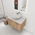 30 Inch Bathroom Vanity with Sink, Modern Wall Mount Floating Bathroom Vanity by ARTCHIRLY