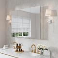 WELLFOR 44" x 30" Rectangle Medicine Cabinet Mirror, Surface Mount or Recessed by WELLFOR
