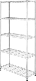 Whitmor 5 Tier Shelving Unit, Metal Storage Shelves, 400 lbs Capacity per Shelf by Whitmor