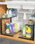 UMDONX Under Sink Organizer 2-Pack Adjustable Bathroom Under Sink Pull-Out by UMDONXBuyNow