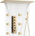 Brushed Gold Digital Display Shower System by KATAIS