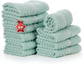 Ample Decor Mint Green Wash Cloth Set of 10 100% Cotton by AmpleDecor