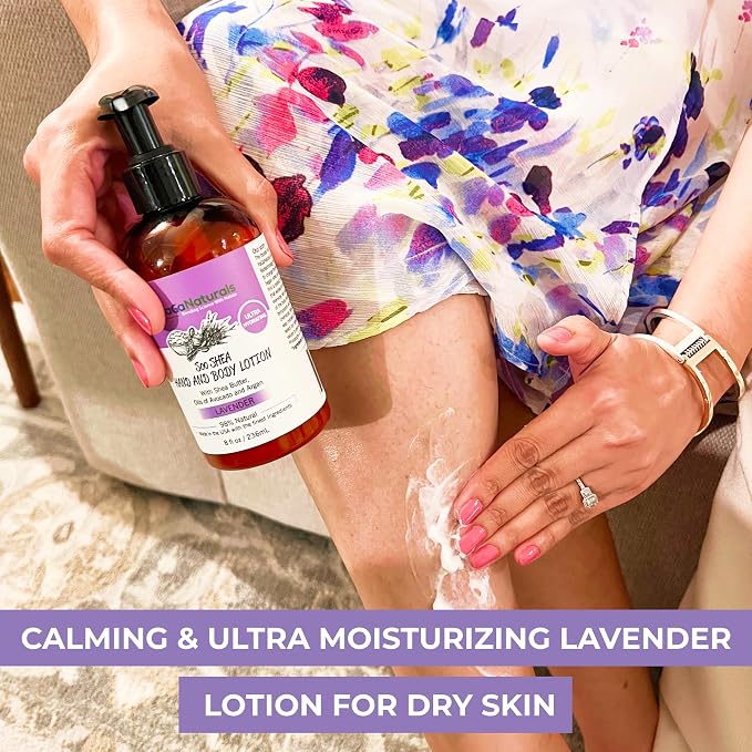 RaGaNaturals Lavender Shea Butter Hand and Body Lotion, 8 Fl Oz - Image 2