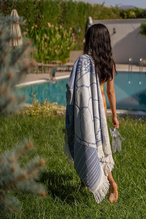 SOFE H&L | LINVIA Foutah Quick Dry Beach Towel Pack of 1 CARETTA - Image 6
