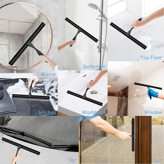 Shower Squeegee for Glass Doors, 12 Inches Bathroom Squeegee - Image 6