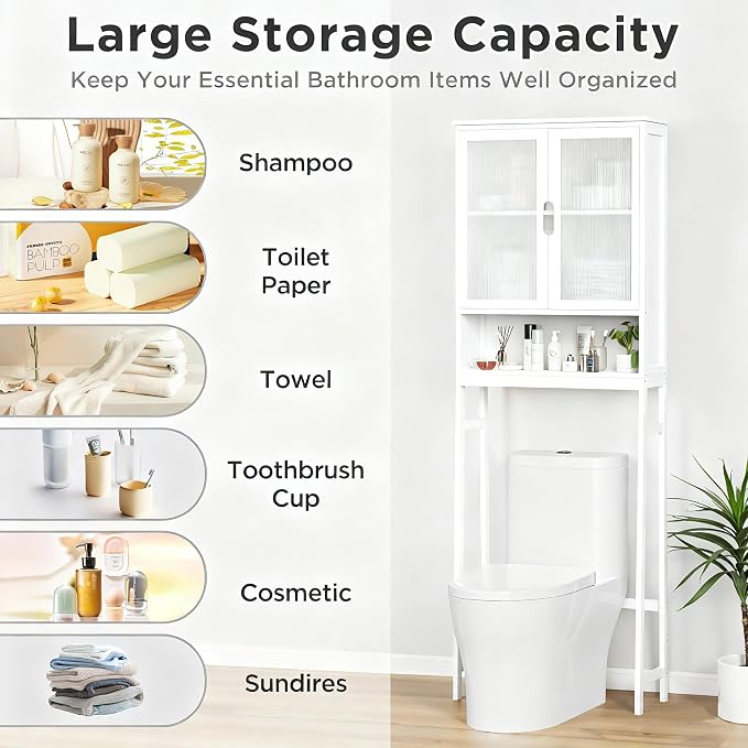 BAMBANG Over The Toilet Storage Cabinet, Bamboo Bathroom Over Toilet Storage - Image 3