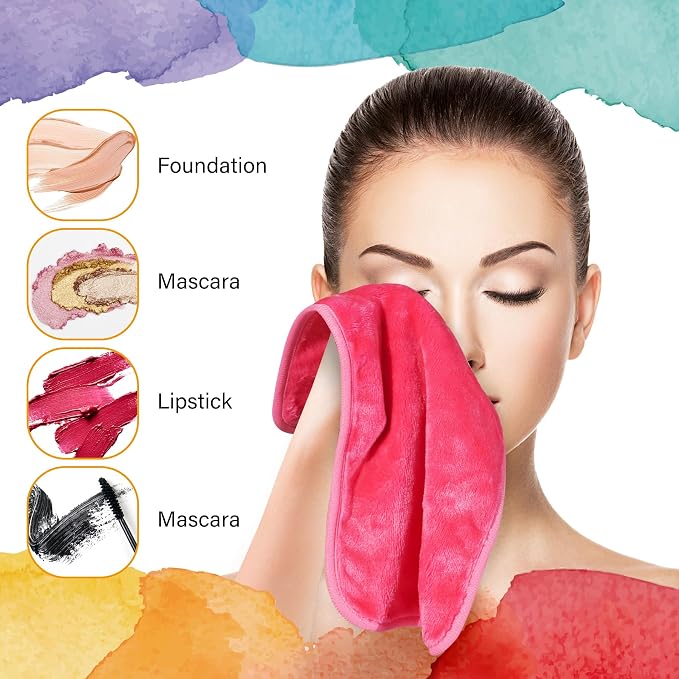 Nugilla Makeup Remover Cloth, 13x7 Inch Reusable Makeup Remover Towels - Image 2