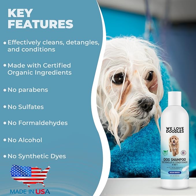 We Love Doodles Pet Rubber Bath Brush and Dog Shampoo - Image 6