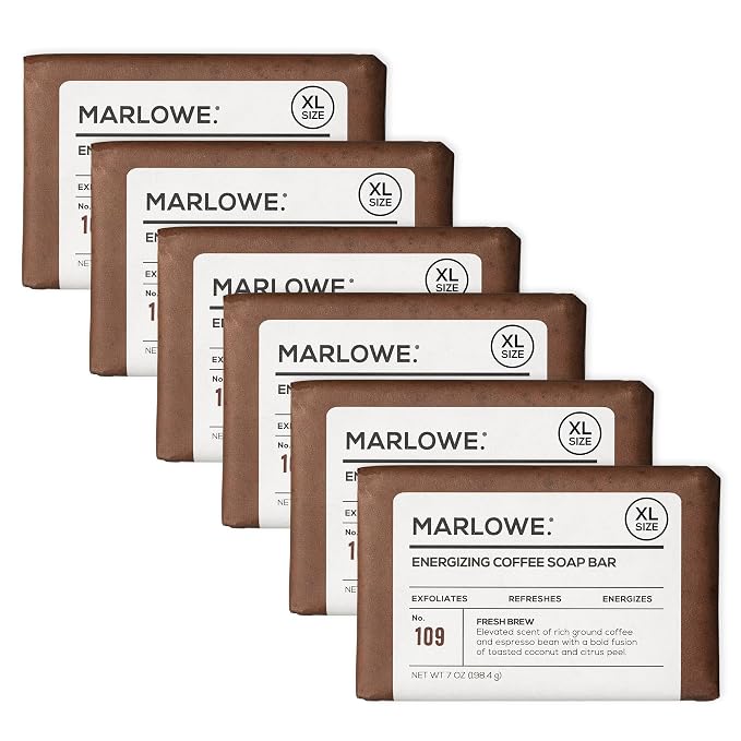 MARLOWE. No. 109 Coffee Bar Soap 7 oz – Exfoliating Body Scrub by MARLOWE.
