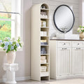 67" Tall Arched Bathroom Storage Cabinet, 8-Tier Modern Farmhouse Storage by IFBUYFarmhouseFurniture