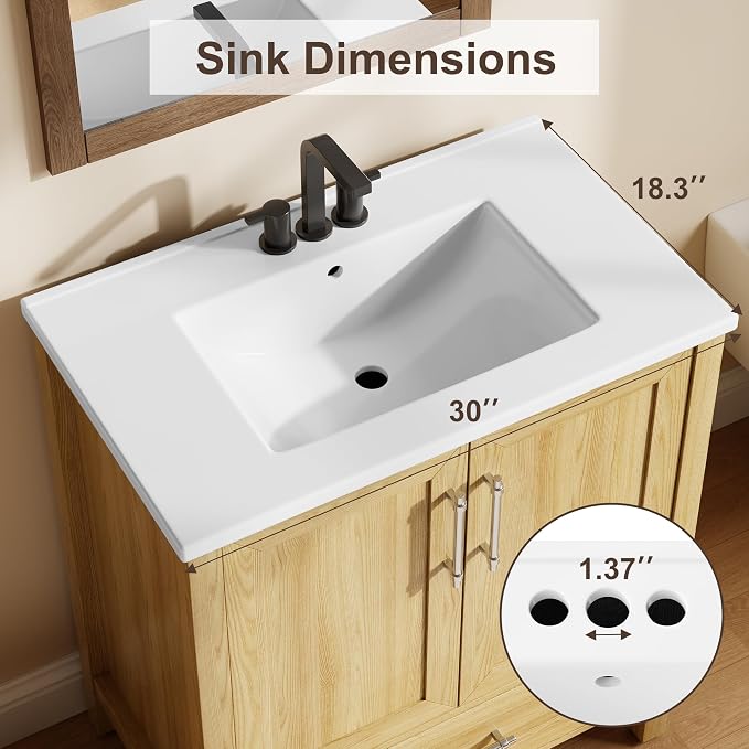 GarveeHome 30" Bathroom Vanity - Image 4
