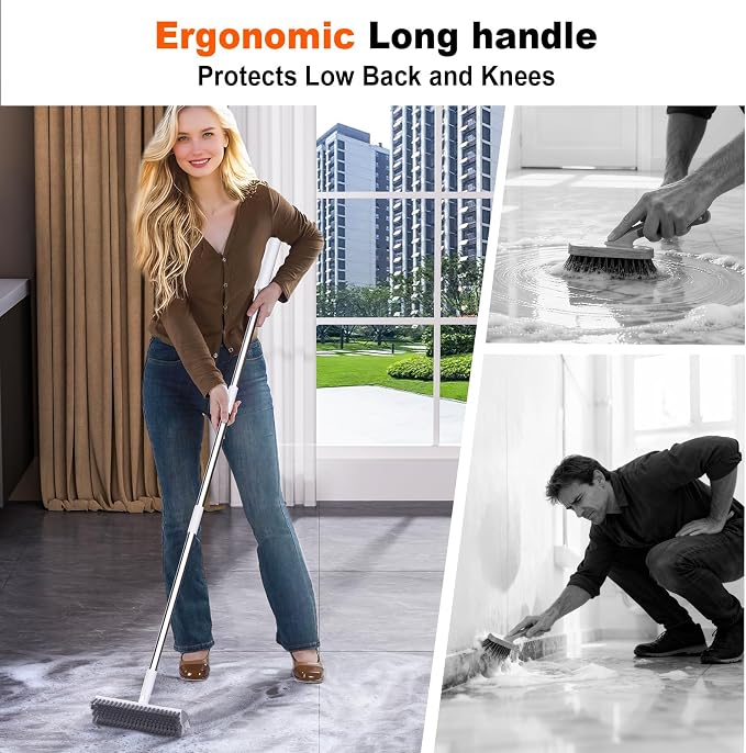Grout Brush, Heavy-Duty Tile and Shower Floor Scrub Brush - Image 2