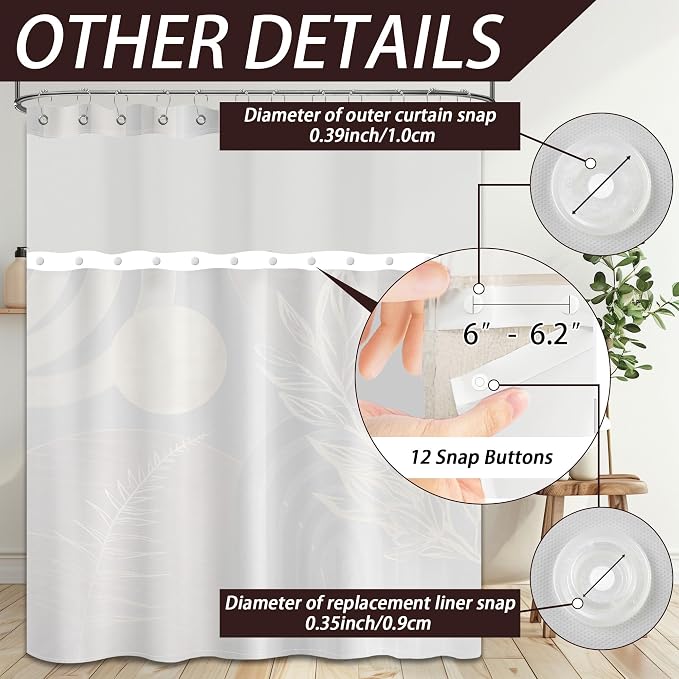 Dark Brown Boho See Through Mesh Top Shower Curtain - Image 7