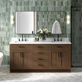 ARIEL Hepburn 72 Inch Double Rectangle Sink Bathroom Vanity by Ariel