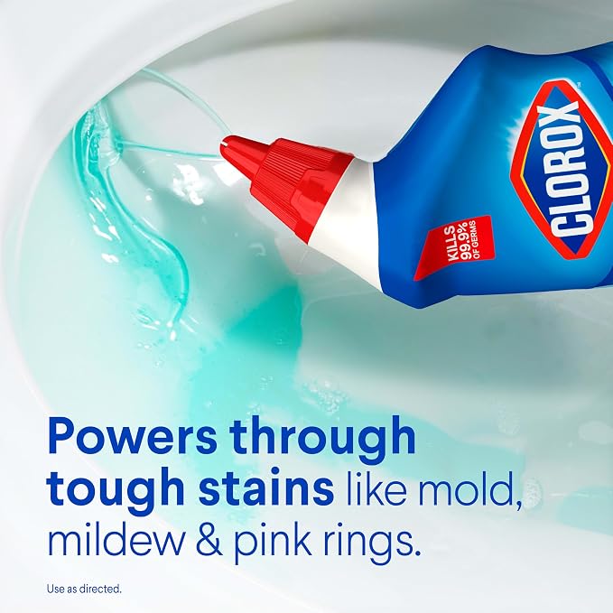 Clorox Toilet Bowl Cleaner Bleach, Rain Clean, 24 Fluid Ounces - Image 4