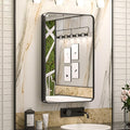 Keonjinn 20 x 32 Inch Black Mirrored Medicine Cabinet, Recessed Medicine by Keonjinn