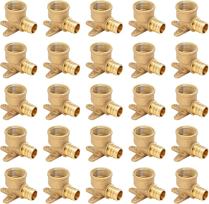 SUNGATOR 25-Pack 3/4" Pex Drop Ear Elbow, No Lead Brass, 3/4 Inch Pex Fittings by SUNGATOR