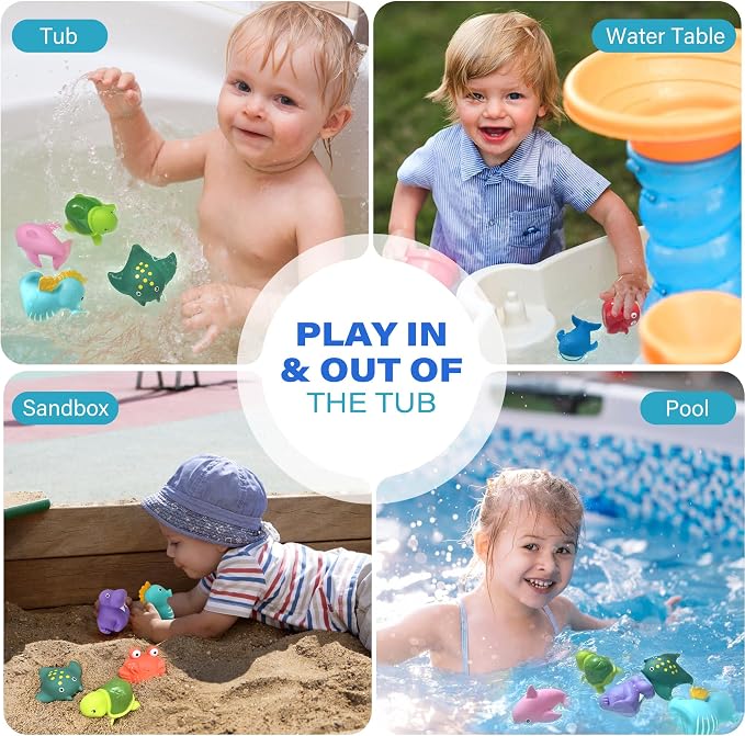 LotFancy Bath Toy, No Holes Baby Bath Toys - Image 5