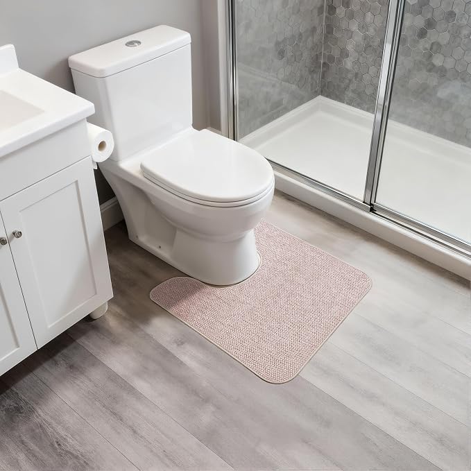 Toilet Rugs U Shaped Bathroom Rug, Machine Washable Non Slip Quick Dry Super - Image 6