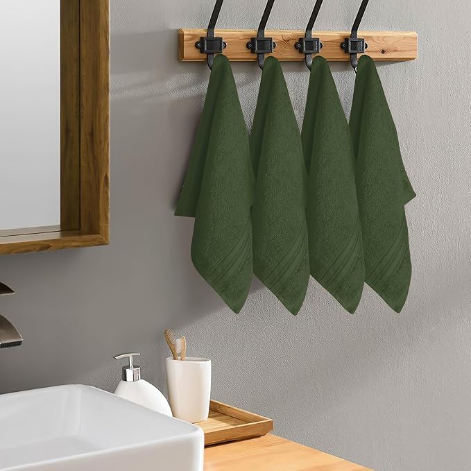 BOUTIQUO Ultra Soft Cotton Washcloths, Contains 12 Piece Face Cloths 12x12 inch - Image 5
