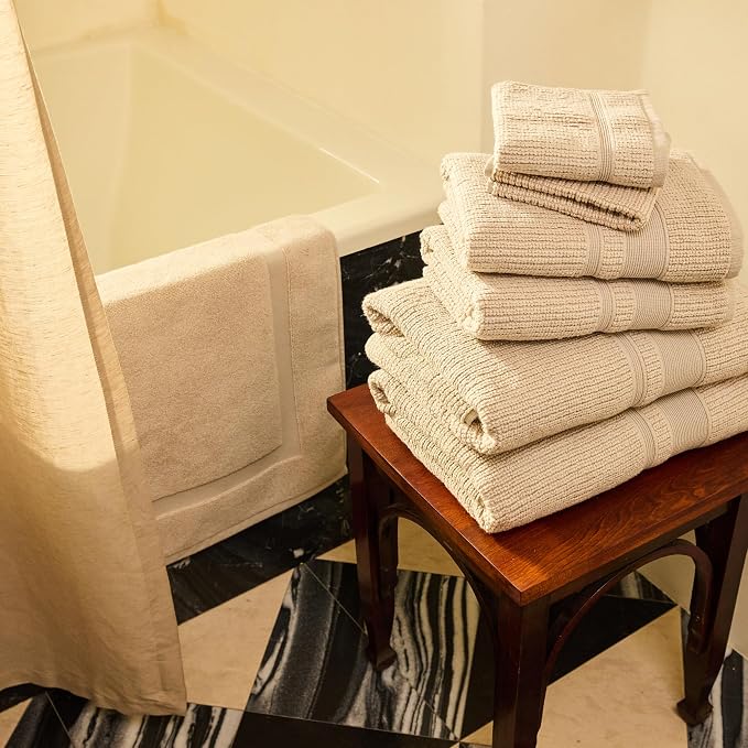 Preston Lane Douro Washcloth Set – 2 Pack Luxury Cotton Towels, Ultra Soft & - Image 2