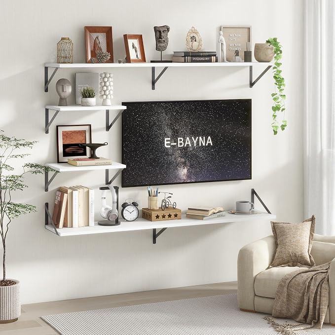 Floating Shelves 48 Inch Long, Wide Large Display Storage Shelves - Image 6
