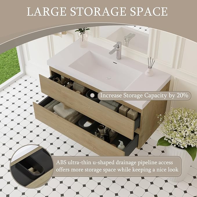42 Inch Floating Bathroom Vanity - Image 3