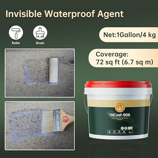 1 Gallon Transparent Waterproof Coating, Water-Based Outdoor & Indoor Sealer 4KG - Image 3