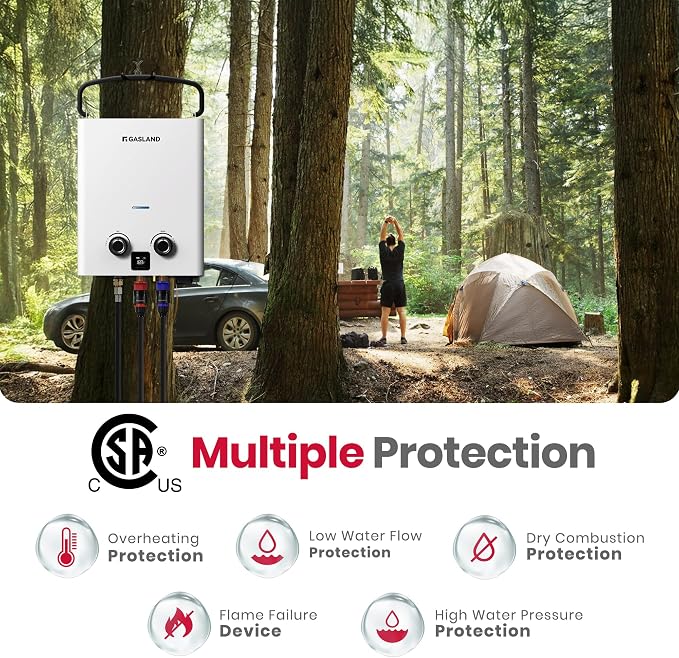 GASLAND 2025 Goshower G5 Portable Propane Water Heater | 1.32 GPM, 000 BTU | - Image 7