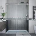 Frameless Sliding Shower Door, 6mm SGCC Tempered Clear Glass by IDEALHOUSE