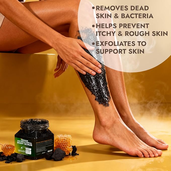 Antibacterial Body Scrub | Manuka Honey & Charcoal | Kills 99.9% of Germs & - Image 7