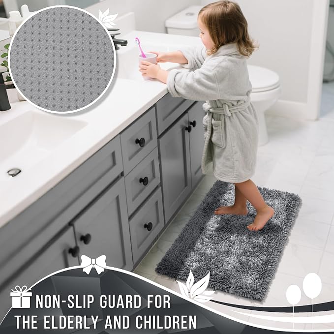 Yimobra Luxury Chenille Bathroom Rug Mat, Extra Soft and Absorbent Shaggy Bath - Image 7